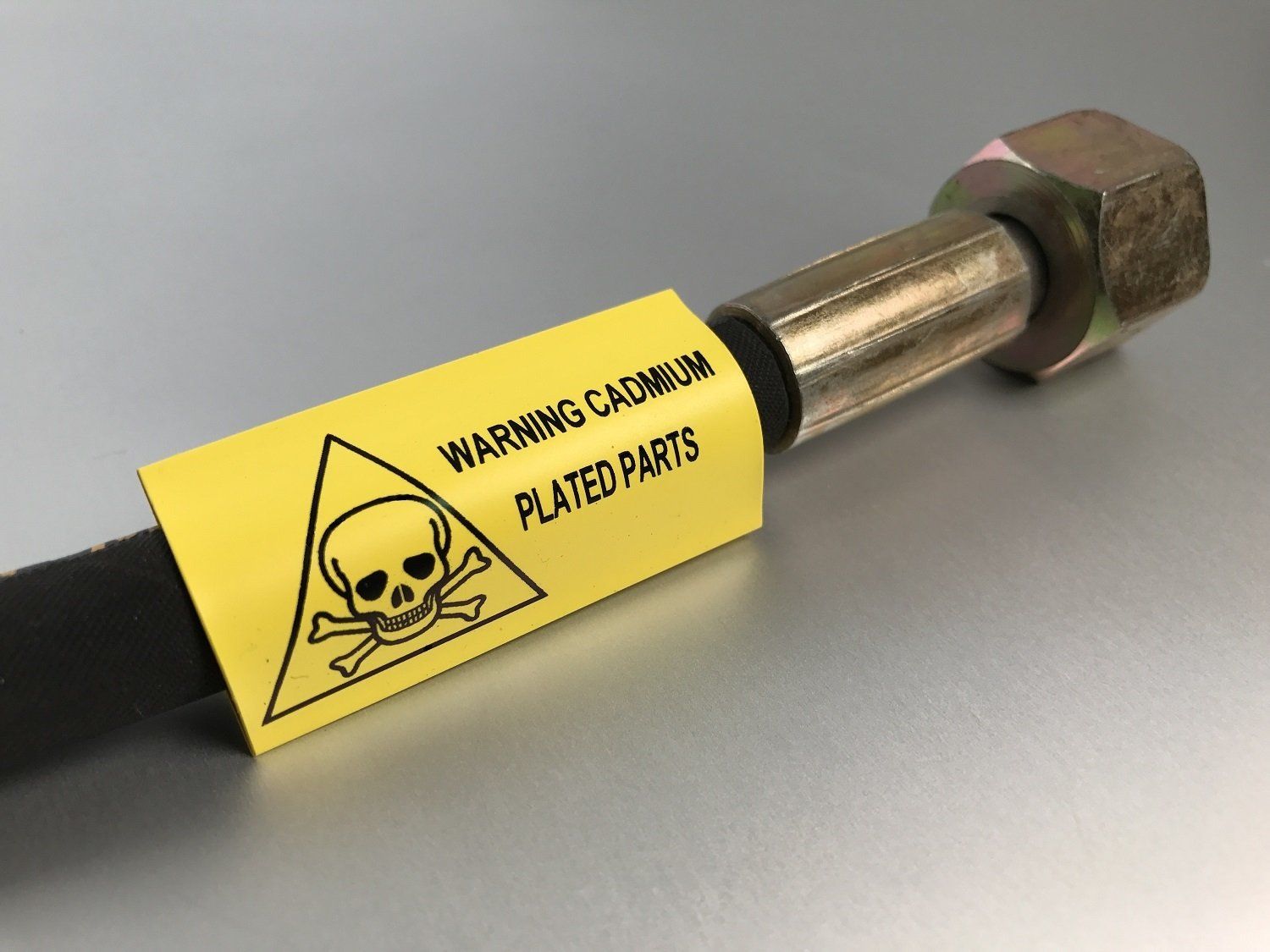 Identimark Custom-Printed Yellow Heatshrink Cable Identification