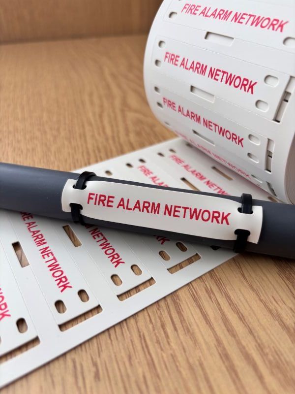 Fire Alarm Cable Warning Tag