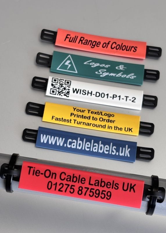 custom printed carrier cable tie labels