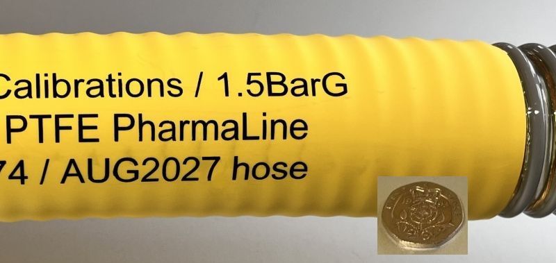 custom printed brake hose tags white print on black heatshrink 
