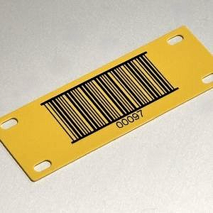 Tie on cable labels bar codes