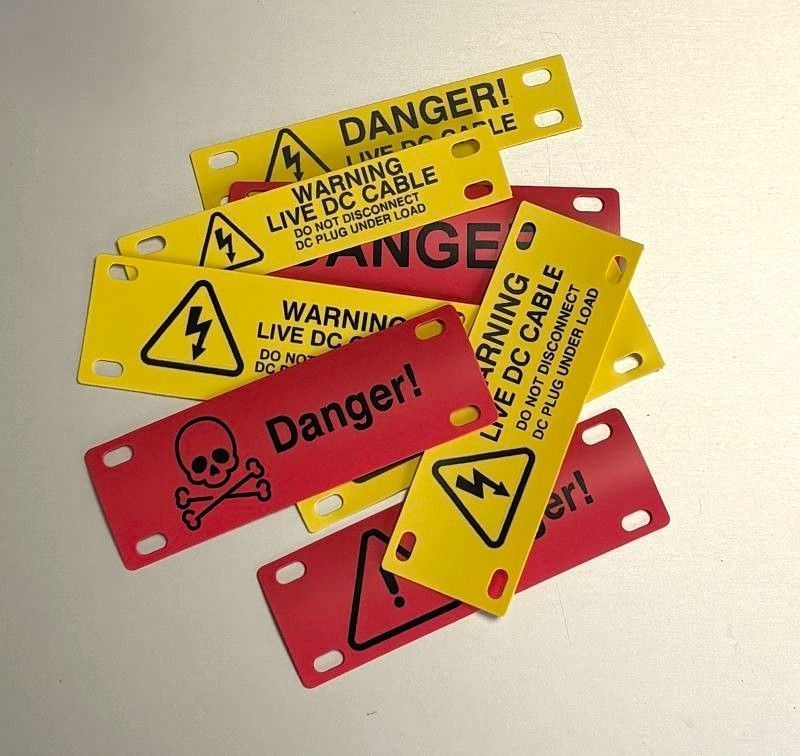 Identimark Solar Park DC Warning & Inverter Labels