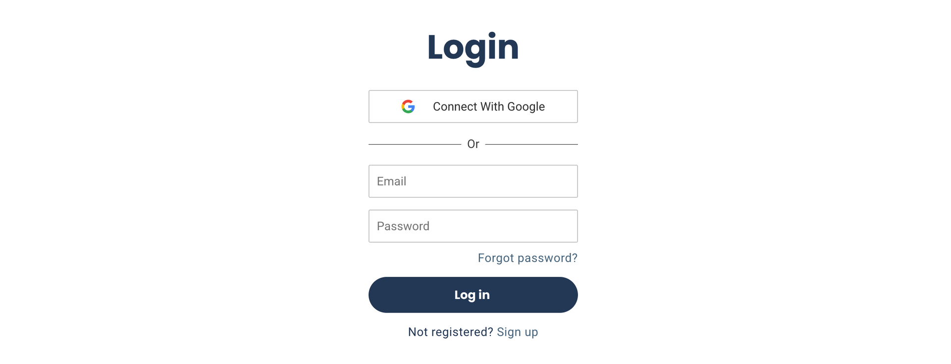 A screenshot of a login page on a website.