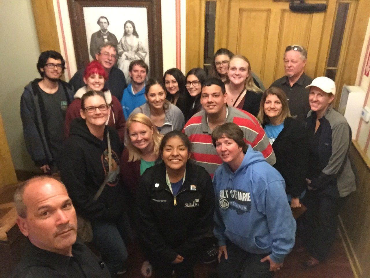 tour guests in the most haunted building