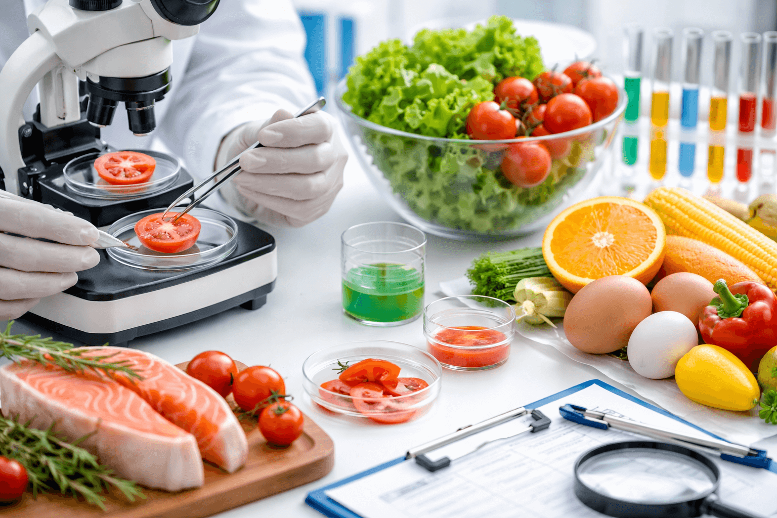 בדיקות מזון מקצועיות במעבדה