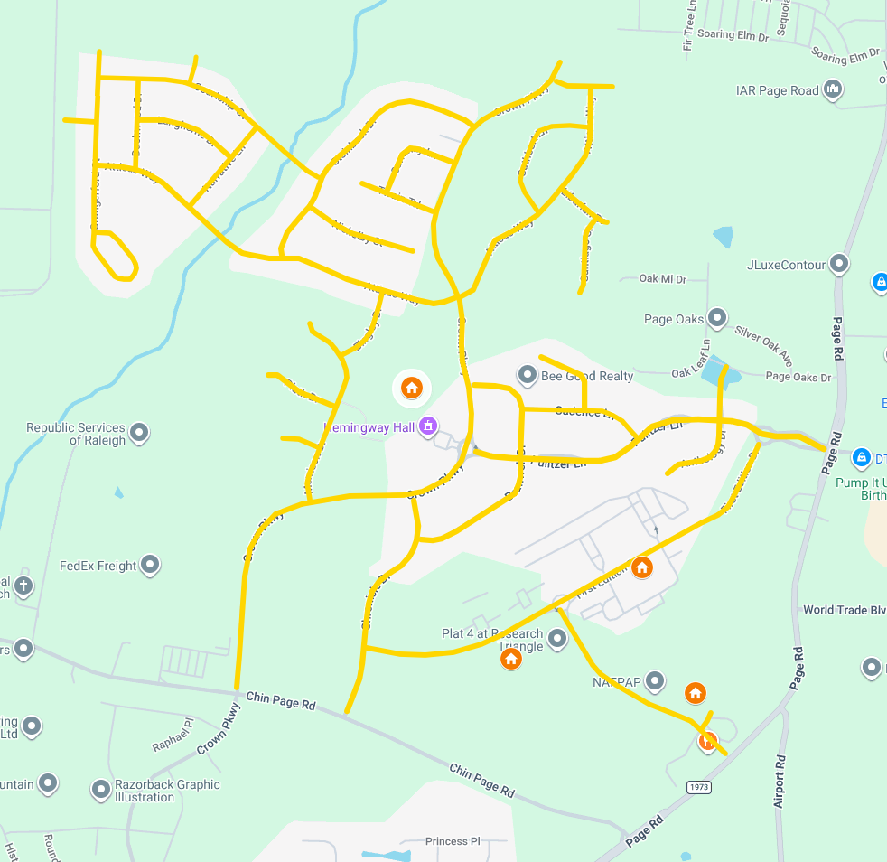 Creekside at Beth Page neighborhood map