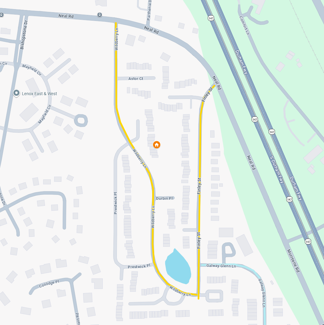 Walden Pond neighborhood map