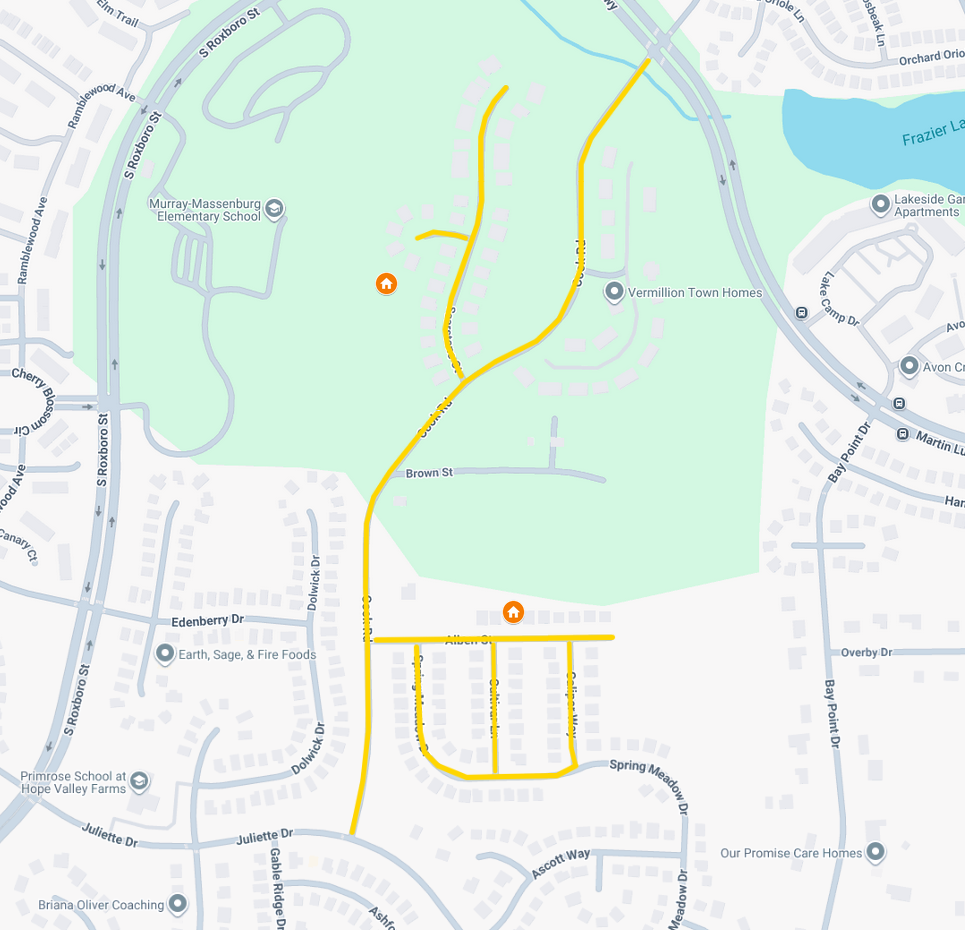 Wynstead and Hope Valley Ridge neighborhood map