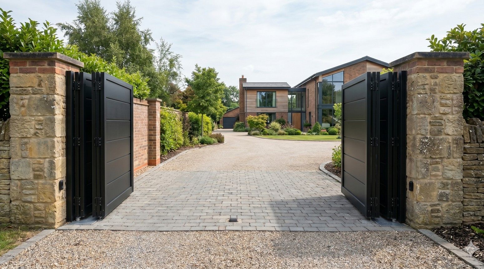 Set of electric bi-fold gates installed by an ElectriGate installer