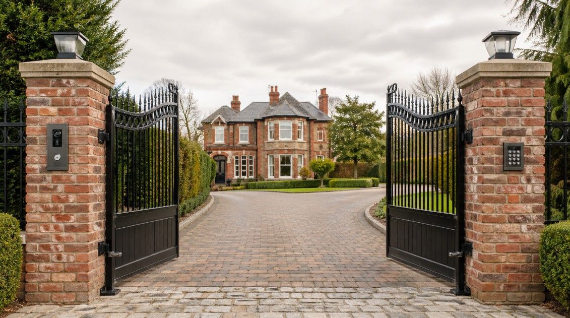 Pair of electric swing gates installed by an ElectriGate installer