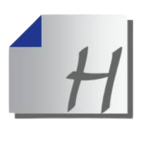 A piece of paper with the letter h on it.