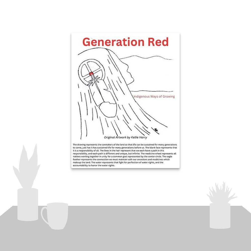 Kellie Harry Artwork_Message for the People_Red and White Logo_16x20