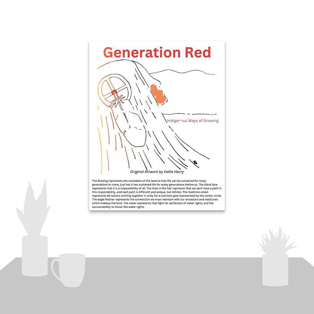 Kellie Harry Artwork_Message for the People_Organge 16 x 20