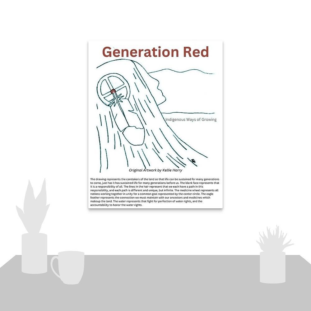 Kellie Harry Artwork_Message for the People_Teal_16x20