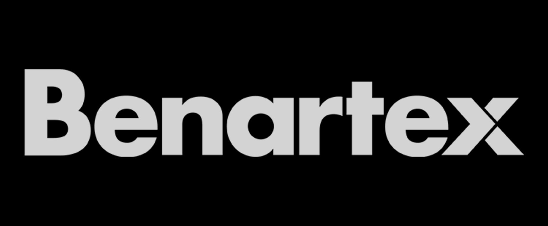 The benartex logo is white on a black background.