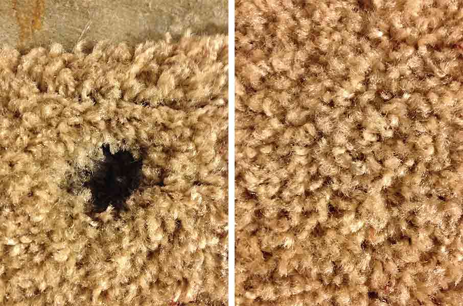Burn in carpet — cleaning in Escondido, CA
