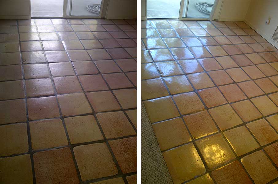 Mexican saltillo tile — cleaning in Escondido, CA