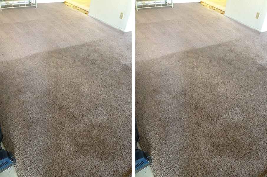 Residential carpet before and after — cleaning in Escondido, CA