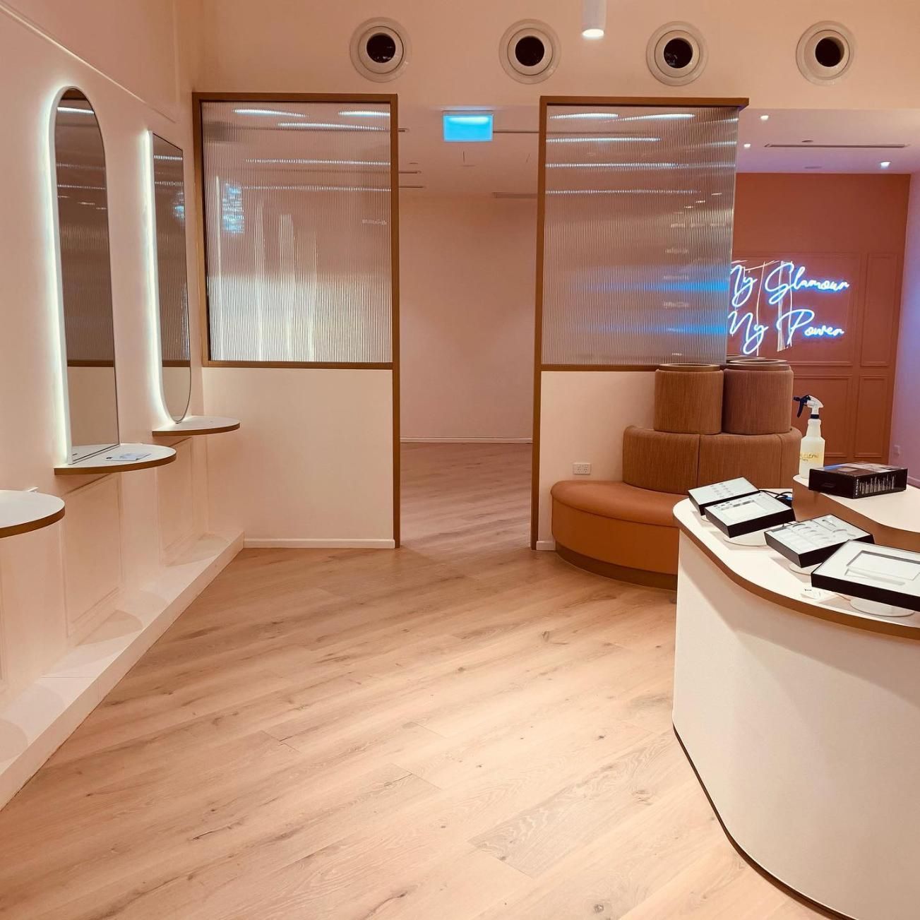 A Room With Wooden Floors and a Neon Sign That Says 'i Love You' on It — Timberfection Queensland in Yatala, QLD