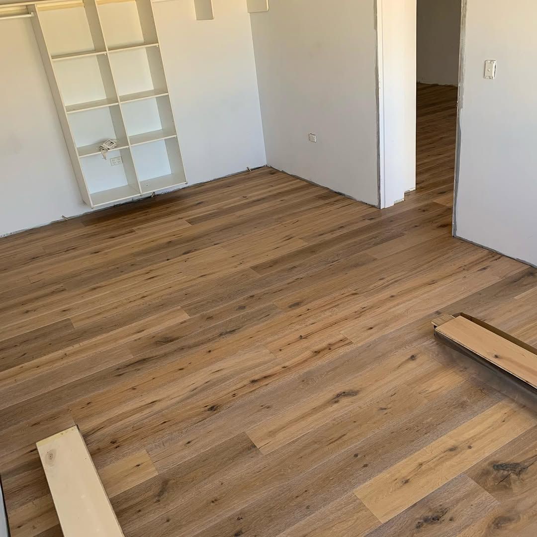 A Room With Wooden Floors and Shelves in It — Timberfection Queensland in Yatala, QLD