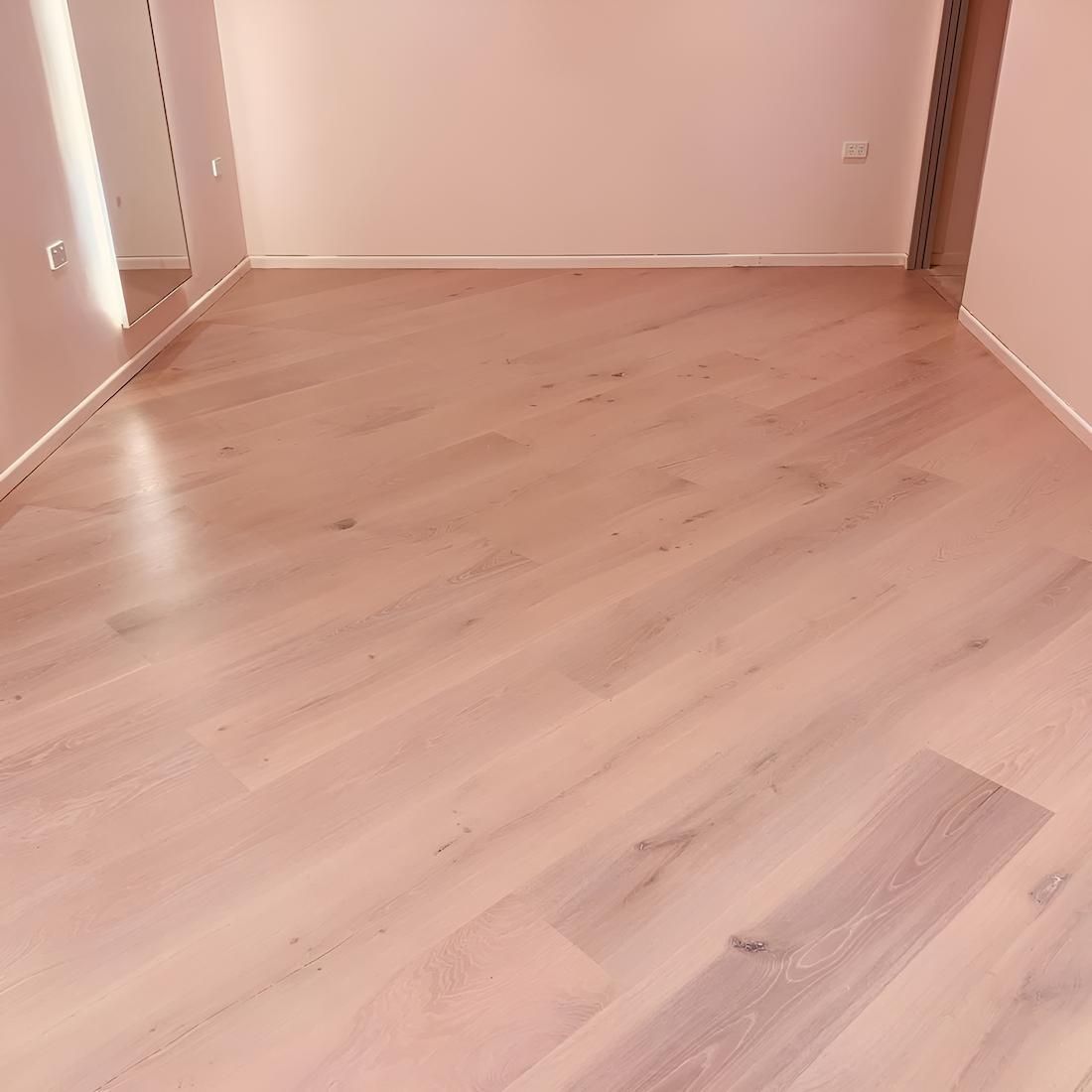 A Room With a Wooden Floor and a Mirror — Timberfection Queensland in Yatala, QLD