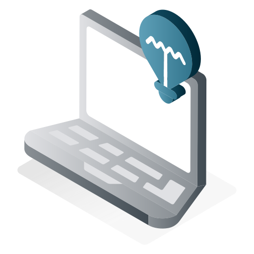 Laptop With Light Bulb