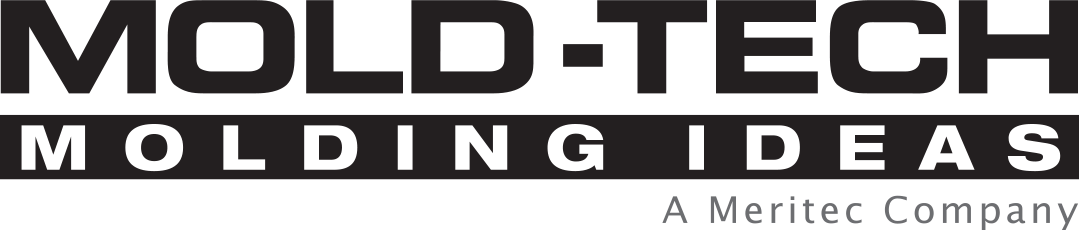 Logo for Mold-Tech Molding Ideas, a Meritec Company, with black text on a white background.
