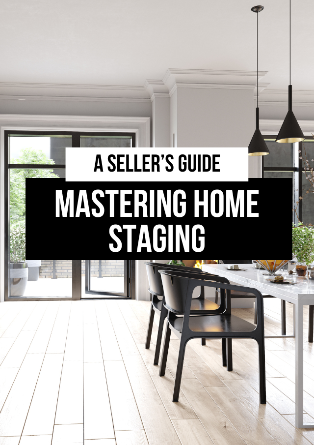 A poster for a seller 's guide to mastering home staging
