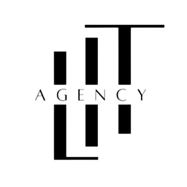 Logo for LIT Agency with vertical bars and text