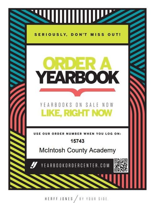 a poster that says order a yearbook on it
