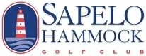 a logo for sapelo hammock golf club with a lighthouse in the middle .