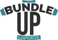 a logo for a company called bundle up laporte .