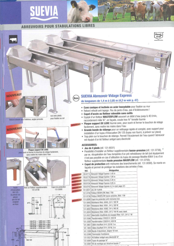 information abreuvoirs bovin