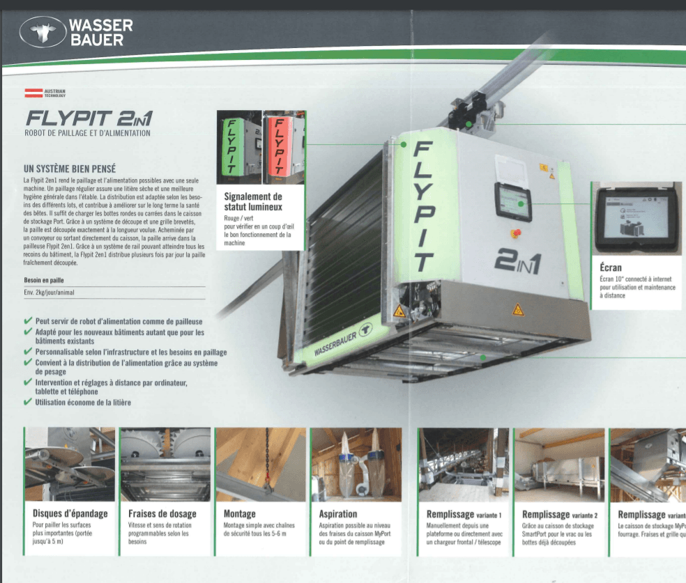 documentation sur le Flypit 2in1 de Wasserbauer