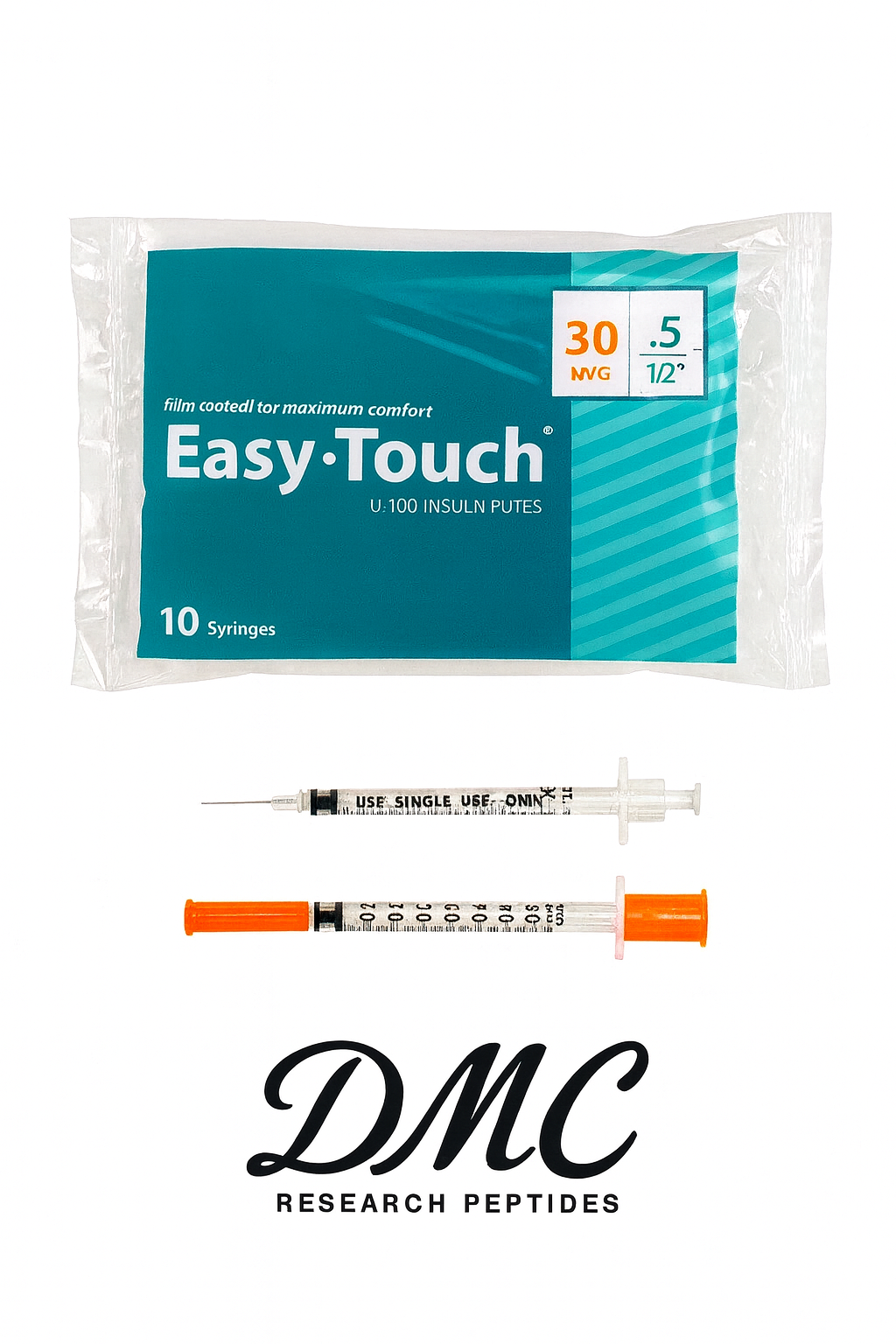 10 PACK INSULIN SYRINGE (100 Units) — Research Supplies