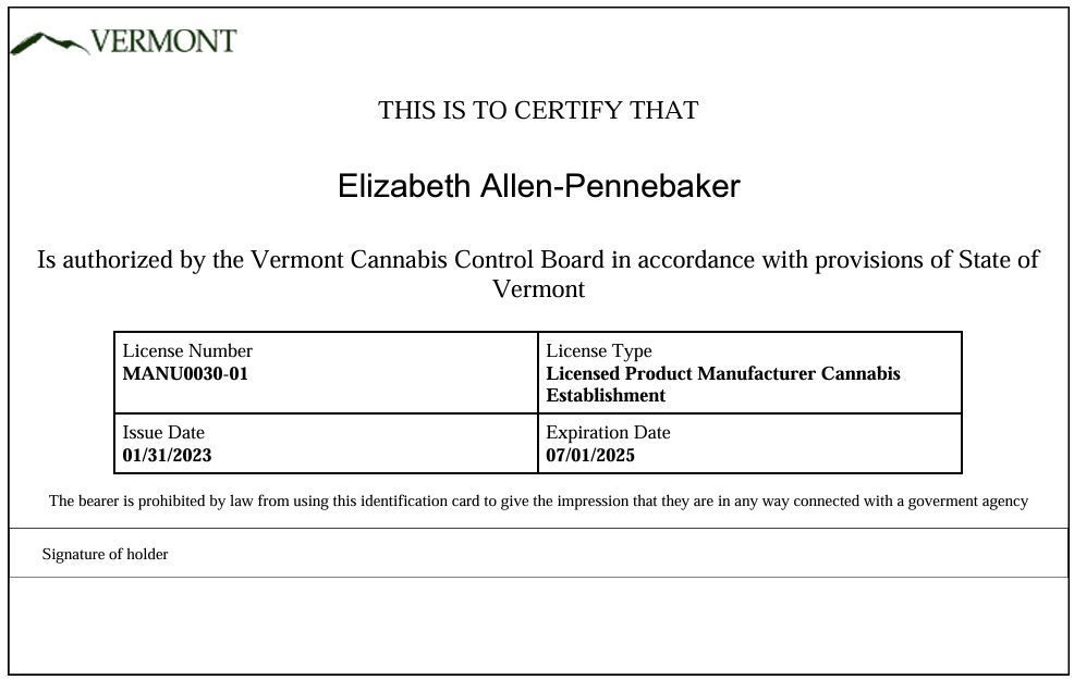 Elizabeth Allen-Pennebaker - Owner ID - Vermont Craft Edibles