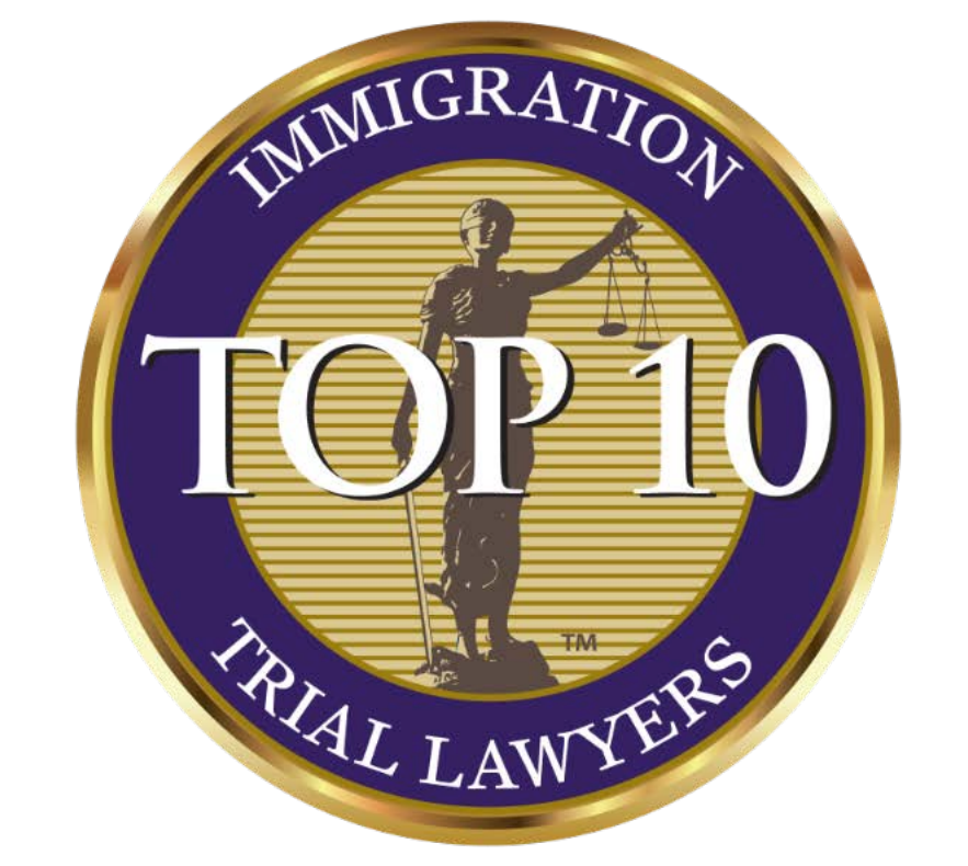 Immigration Trial Lawyer Top 10 badge