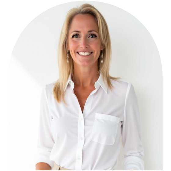 A woman in a brown jacket and white shirt is smiling in front of a river. Terri Ward