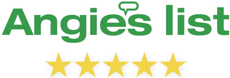 a logo for angie 's list with five stars