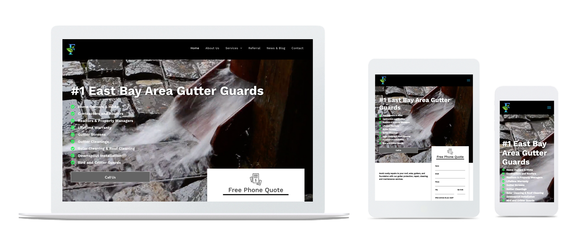 contractor website,gutter website