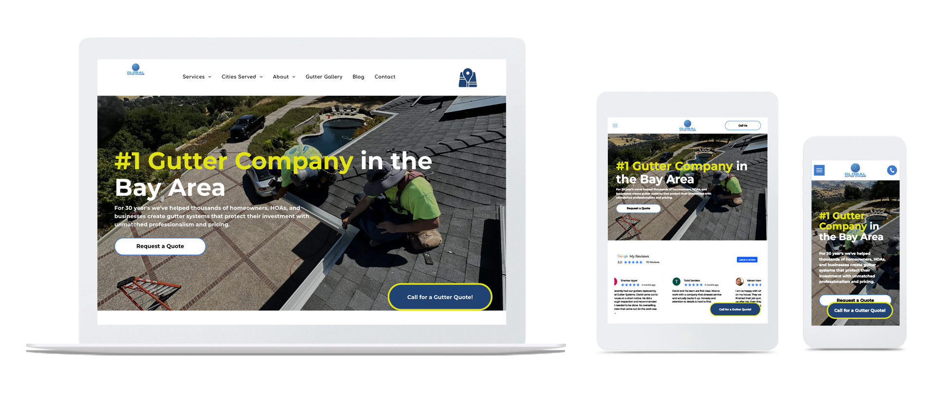 contractor website,home services website,gutter website