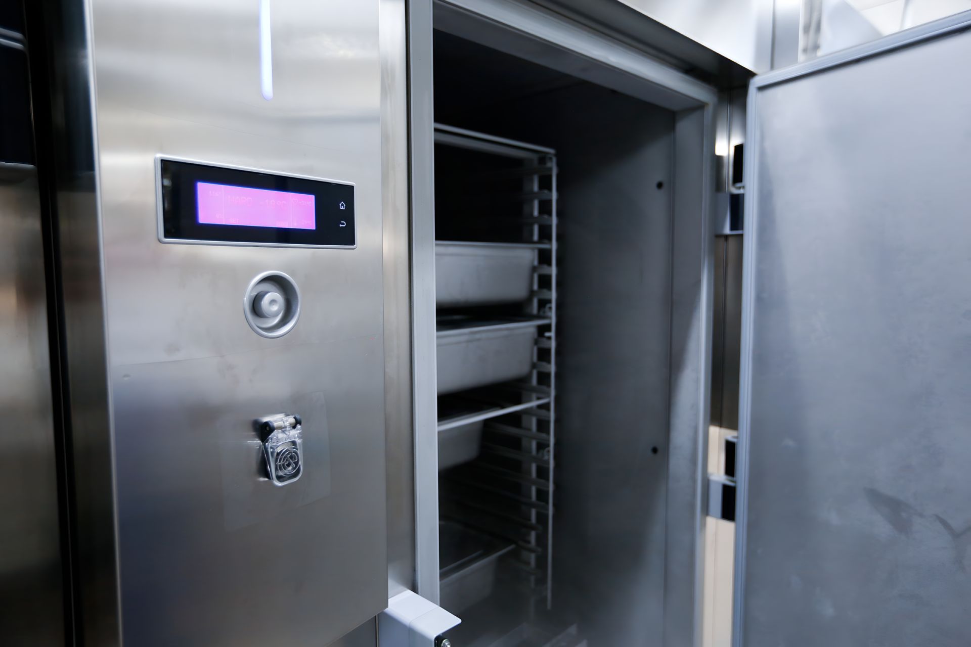 Stainless Steel, Open Refrigerator — Central Coast Commercial Kitchen Cleaning in Newcastle, NSW