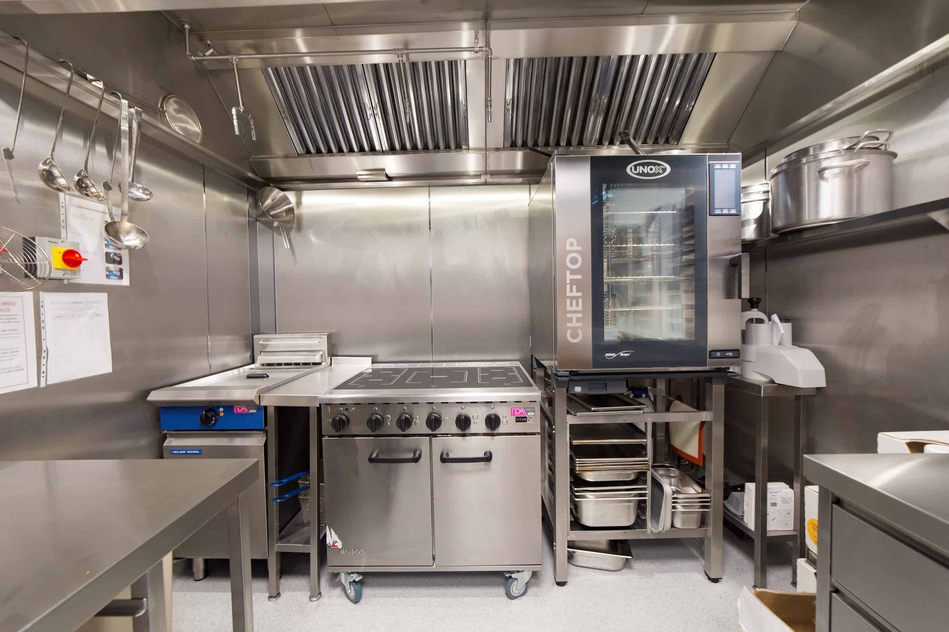 Commercial Kitchen With Stainless Steel Appliances — Central Coast Commercial Kitchen Cleaning in Tuggerah, NSW