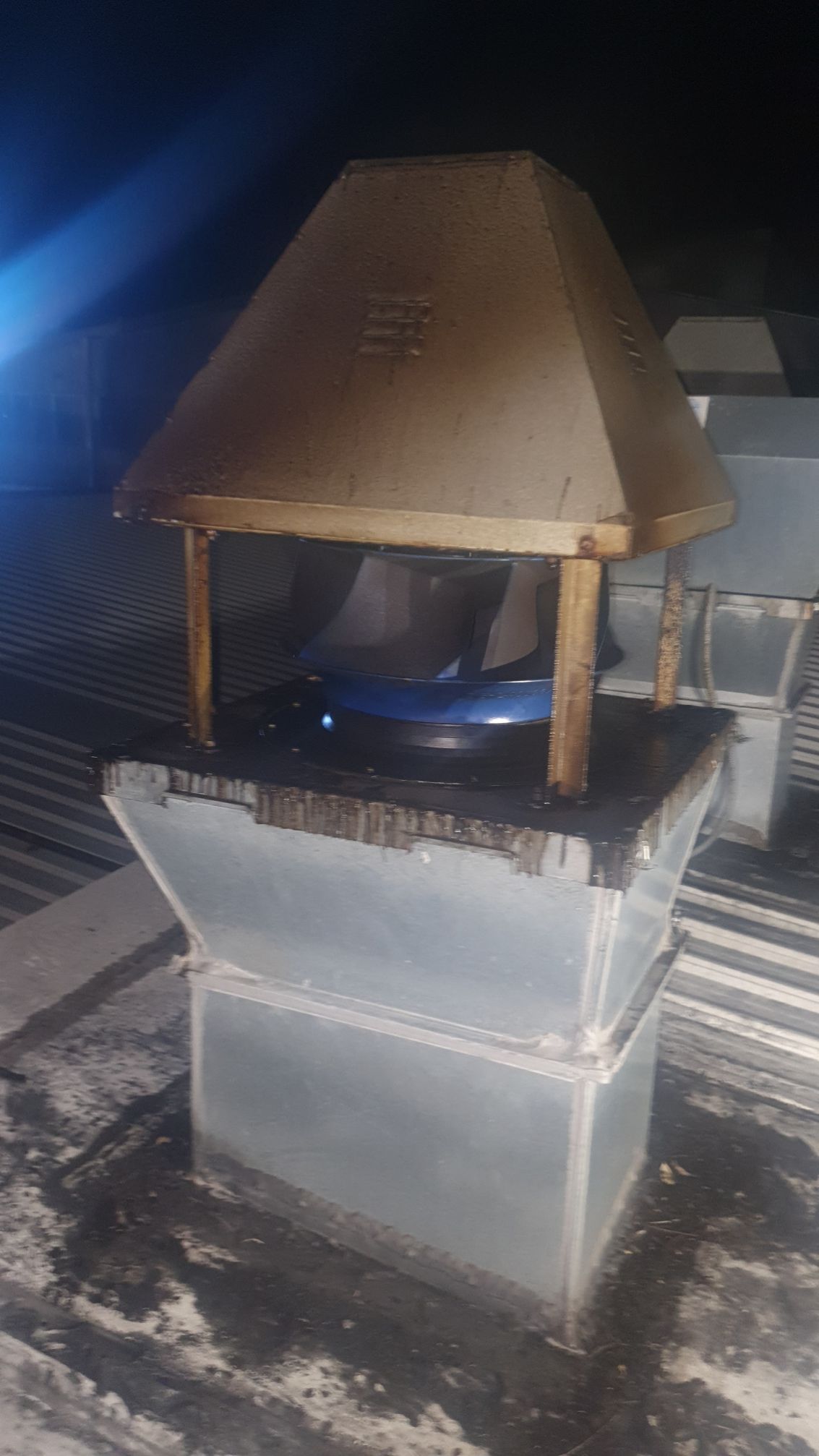 Rooftop Exhaust Vent With a Peaked Metal Cover — Central Coast Commercial Kitchen Cleaning in Tuggerah, NSW