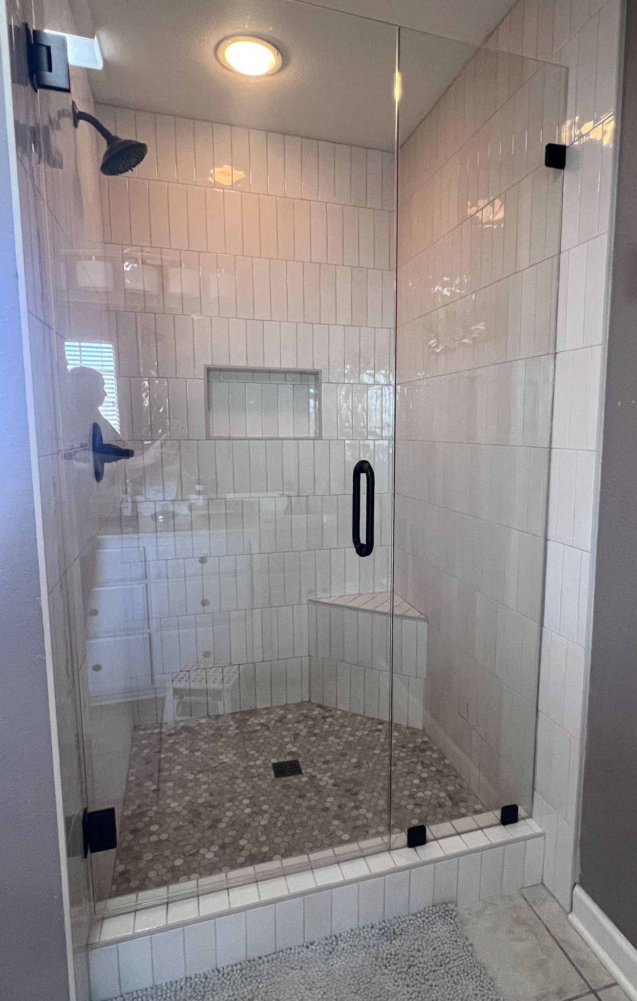 Remodeled shower.