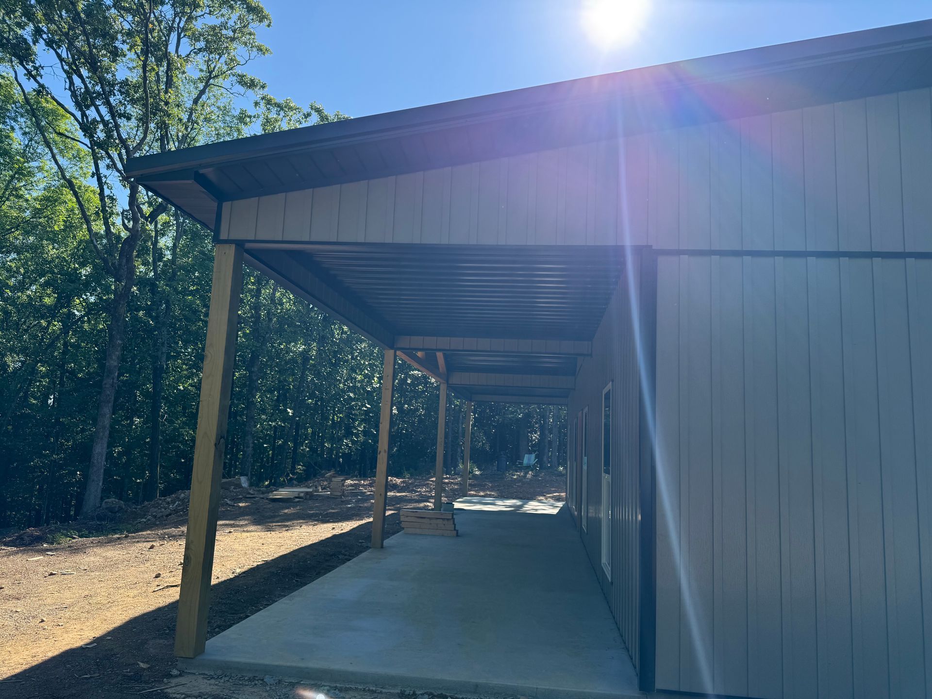 Custom home back porch