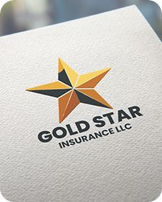 The logo for golden star insurance llc is on a piece of paper.