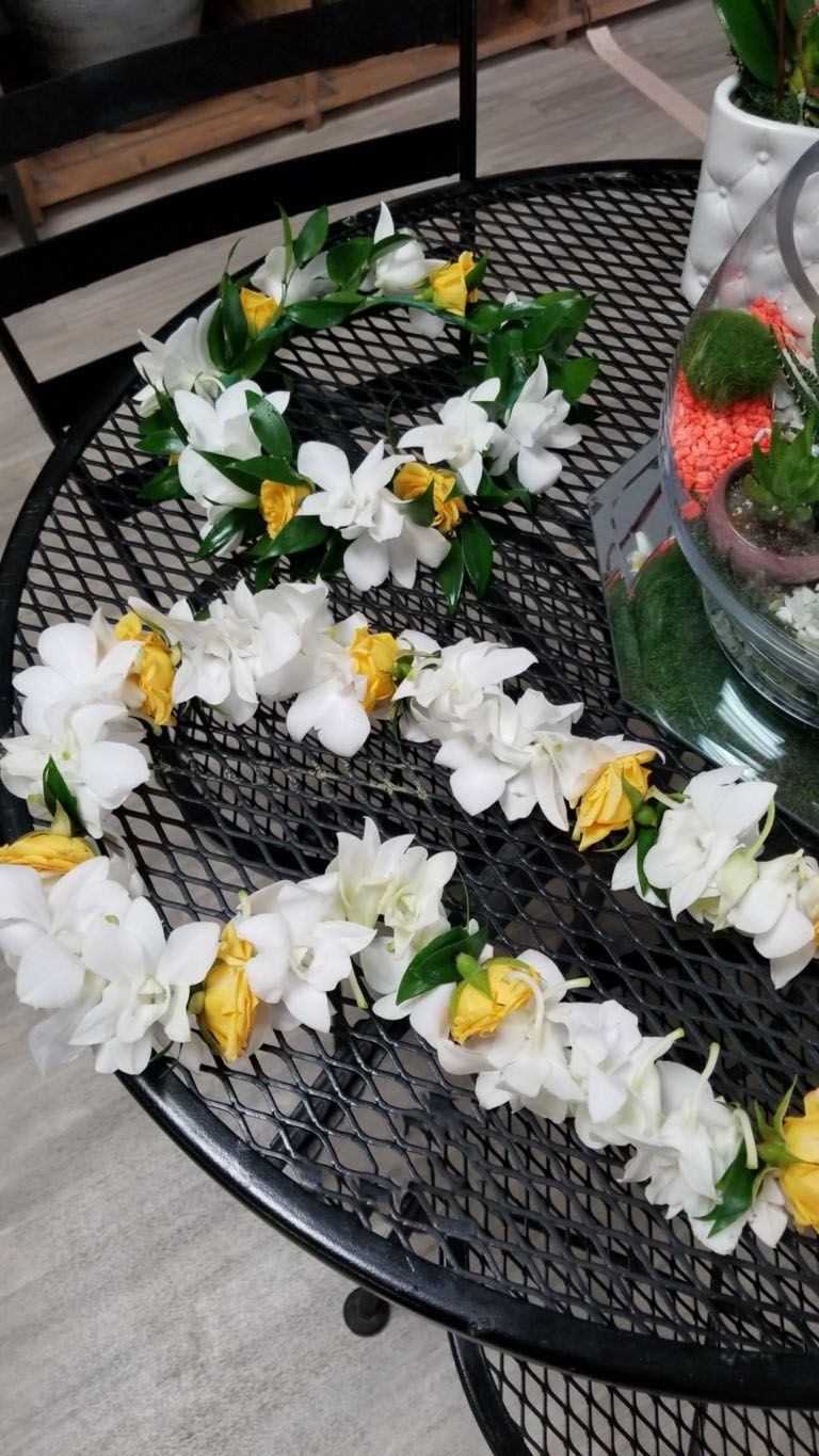 A table with a bunch of flowers on it