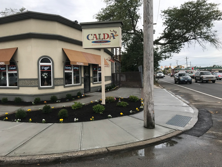 Corner building with 