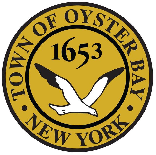 Seal of the Town of Oyster Bay, New York, featuring a seagull and the year 1653.